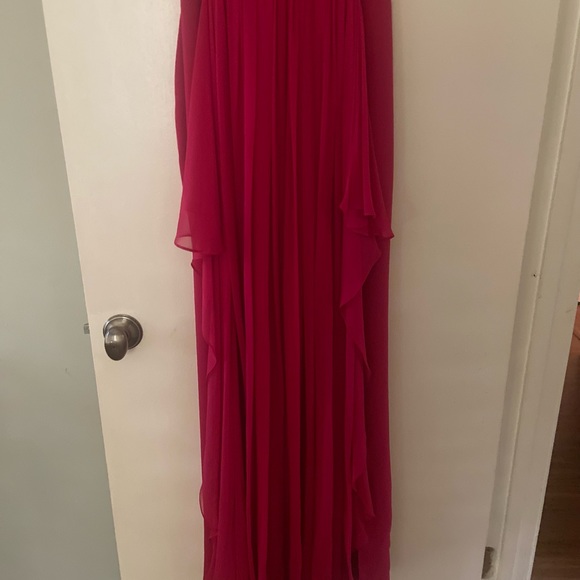 Marchesa Notte Flyaway Halter Gown - Picture 5 of 6